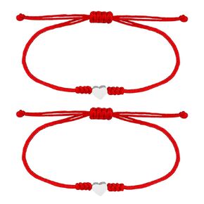 Kabbalah Red String Bracelet Red Bracelet for Protection,Mother Daughter Bracelets,Matching Heart Red Thread Friendship Bracelets for Teens, Couples, Sisters Valentine's Day Gift (Gold)
