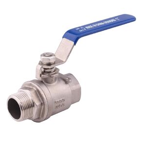 DERNORD 2 Pack Full Port Ball Valve 1/4 Inch - Male x Female Stainless Steel 304 Heavy Duty for Water, Oil, and Gas, 1000WOG