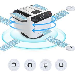 KFURNIKN Automatic Card Dealer and Shuffler, Automatic Card Shuffler 2 Deck, 360°Rotating Auto Card Dealer, Playing Card Machine for Uno, Hold'em, Blackjack As Gifts in Kuwait