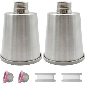 HEN-NICE 2 PCS 304 Steel Water Float Valve, Water Level Control Water Tank Traditional Float Valve Upgrade (1/2 inch Side Inlet)