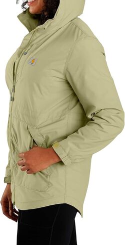 معطف Carhartt النسائي Rain Defender خفيف الوزن بمقاس مريح، طين مجفف، 3X US in Saudi Arabia