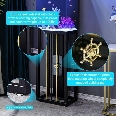 Aquadock 12 جالون حوض أسماك أكريليك مستطيل مع حامل وفلتر ومضخة ومصباح، مجموعة أسماك بيتا المبتدئة، مناظر طبيعية إبداعية صديقة للبيئة لديكور المنزل، والباحات وغرفة المعيشة والمكتب والمطبخ in Saudi Arabia