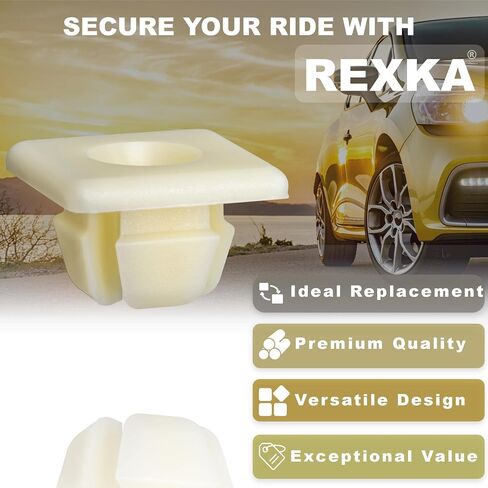 Rexka 10 pcs 1/4 (#14) License Plate Emblem Nameplate Bumper Nut Retainer Grommet Compatible with GM 3907444 Chevrolet Colorado Malibu Silverado GMC Canyon Sierra Buick Cadillac in Saudi Arabia