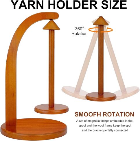 حامل غزل سويفتبويو للحياكة والكروشيه، غزل غزل خشبي مع دوران مغناطيسي سلس، هدية مثالية لمحبي الحياكة in Kuwait