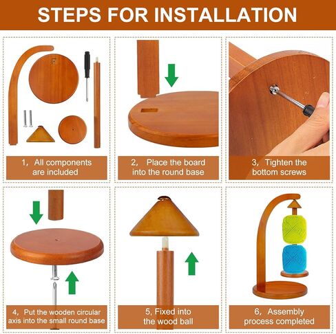 حامل غزل سويفتبويو للحياكة والكروشيه، غزل غزل خشبي مع دوران مغناطيسي سلس، هدية مثالية لمحبي الحياكة in Kuwait