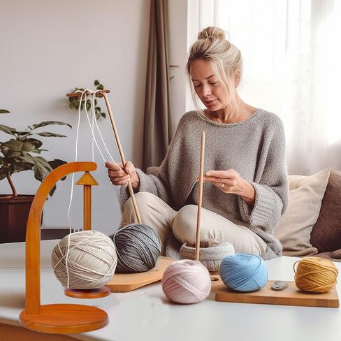 حامل غزل سويفتبويو للحياكة والكروشيه، غزل غزل خشبي مع دوران مغناطيسي سلس، هدية مثالية لمحبي الحياكة in Kuwait