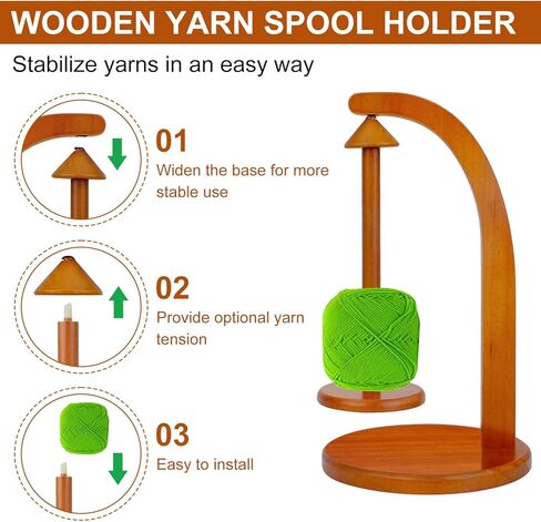 حامل غزل سويفتبويو للحياكة والكروشيه، غزل غزل خشبي مع دوران مغناطيسي سلس، هدية مثالية لمحبي الحياكة in Kuwait