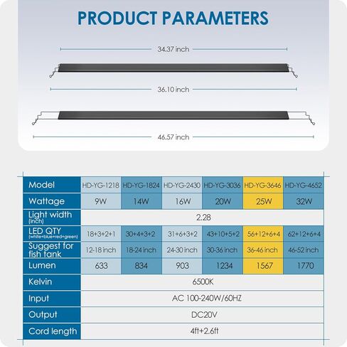 Aquarium Light,Full Spectrum Aquarium Light with Expandable Bracket,White Blue Red Green LEDs, Adjustable Timer and Brightness for 12~18IN Fish Tank in Saudi Arabia