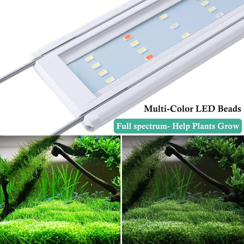 HITOP Full Spectrum LED Aquarium Light – 16-24" Classic Fish Tank Light with Timer, Aquarium Plant Light with Stable Extendable Brackets (16-24in) in Kuwait