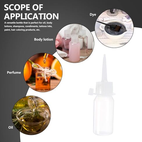 EXCEART Dispenser Container 30ml Needle Tip Glue Bottle Plastic Dropper Bottles Applicator Bottles Precision Tip Applicator Bottle for DIY Quilling Craft, Acrylic Painting Silicone Containers in Saudi Arabia