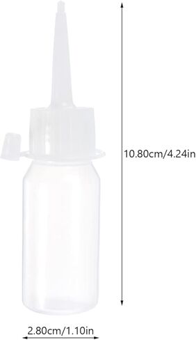EXCEART Dispenser Container 30ml Needle Tip Glue Bottle Plastic Dropper Bottles Applicator Bottles Precision Tip Applicator Bottle for DIY Quilling Craft, Acrylic Painting Silicone Containers in Saudi Arabia