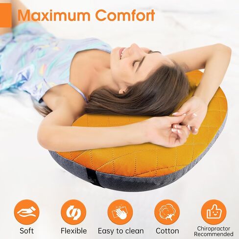 Inflatable Camping Pillow with Removable Cover - Ultralight Compressible Camp Pillows for Sleeping, Backpacking, Hiking, Beach - Portable Blow Up Air Travel Pillow for Neck & Lumbar Support - Black in Saudi Arabia