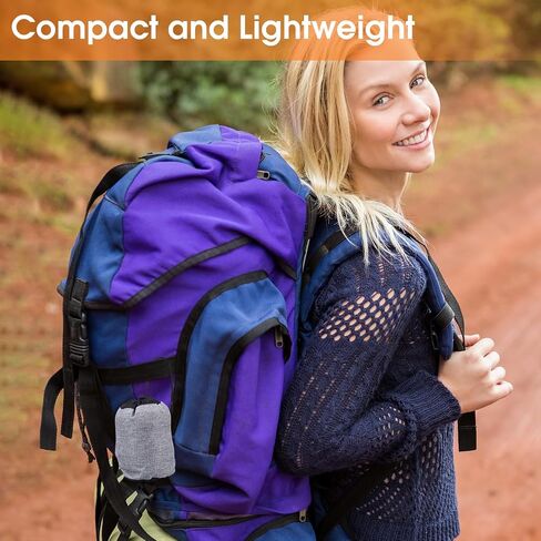 Inflatable Camping Pillow with Removable Cover - Ultralight Compressible Camp Pillows for Sleeping, Backpacking, Hiking, Beach - Portable Blow Up Air Travel Pillow for Neck & Lumbar Support - Black in Saudi Arabia