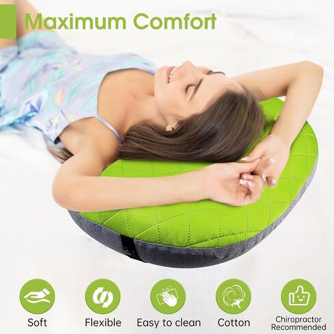 Inflatable Camping Pillow with Removable Cover - Ultralight Compressible Camp Pillows for Sleeping, Backpacking, Hiking, Beach - Portable Blow Up Air Travel Pillow for Neck & Lumbar Support - Black in Saudi Arabia