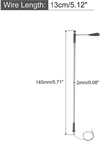 MECCANIXITY Model Railway Train Lamp Post 5.7" White 1:75 Scale LEDs New 3V for Creative DIY Project Traffic System Model Metal Street Light, Pack of 2 in Saudi Arabia