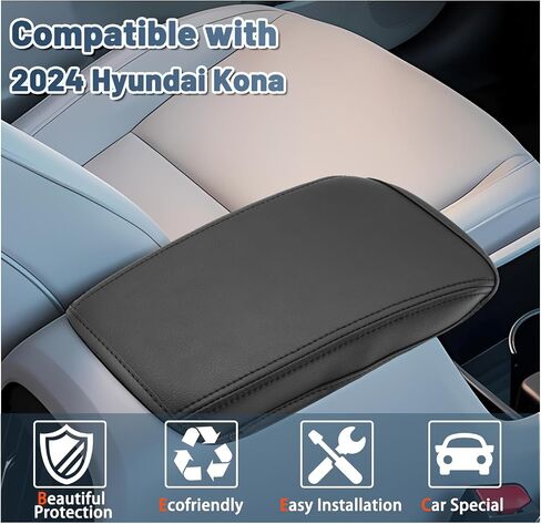 Ruiya Fit 2024 Kona غطاء مسند الذراع، لملحقات Hyundai Kona SX2 2024 غطاء وحدة التحكم المركزية 2024 Kona غطاء مسند الذراع متوافق مع 2024 Hyundai Kona SE/SEL/Limited/N Line in Saudi Arabia