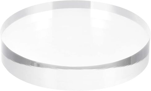 حامل عرض مستدير من الأكريليك الشفاف من MECCANIXITY، 0.6 بوصة (ارتفاع) × 3.1 بوصة (قطر)، لعرض مقتنياتك ومستحضرات التجميل in Saudi Arabia