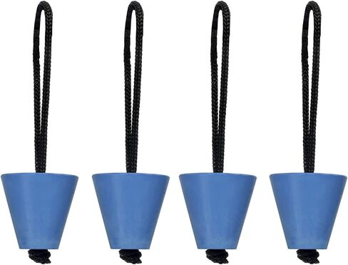 Amarine Made Pack of 8 Universal Kayak Scupper Plug Kit,Silicone Scupper Plugs Drain Holes Stopper Bung with Lanyard Fit for Kayaks Canoes (Charcoal Black) in Saudi Arabia