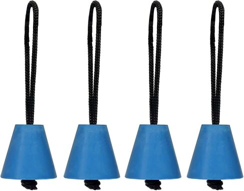 Amarine Made Pack of 8 Universal Kayak Scupper Plug Kit,Silicone Scupper Plugs Drain Holes Stopper Bung with Lanyard Fit for Kayaks Canoes (Charcoal Black) in Saudi Arabia