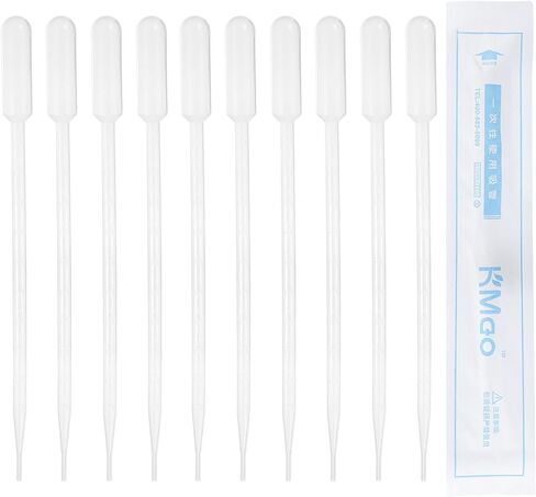 PATIKIL 3ml Pipettes Dropper, 60pcs Plastic Pipettes Disposable Pipette Transfer Pipette Calibrated Plastic Eye Dropper with Scale for Science Laboratory Resin DIY Crafts Art Makeup Oil in Saudi Arabia
