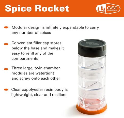 GSI Outdoors - Spice Missile: Lightweight, Modular Spice Carrier for Travel, Camping and Outdoors in Saudi Arabia