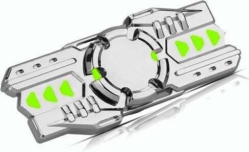 مايبو سبورتس فيدجيت سبينر المعدنية مع ضوء مضيء، لعبة يد حسية متوهجة، تقليل الضغط على سطح المكتب بدون ضوضاء، مسكن مضاد للقلق للأطفال البالغين، مصباح فضي صغير in Kuwait