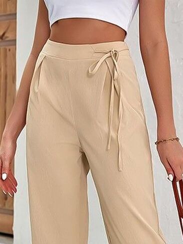 Flamingals Women's Wide Leg Pants for Women High Waist Drawstring Waist Work Pants in Saudi Arabia