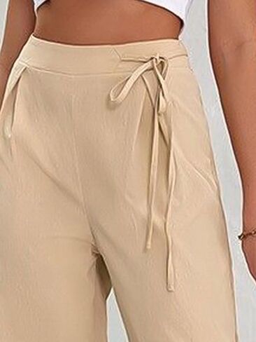 Flamingals Women's Wide Leg Pants for Women High Waist Drawstring Waist Work Pants in Saudi Arabia