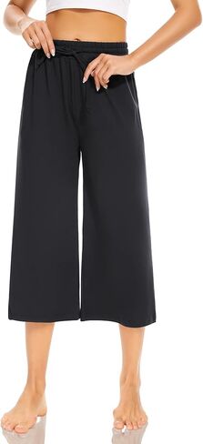 SUNYAA بنطال كابريس باللون الرمادي الداكن وسروال كابريس باللون الرمادي الفاتح للنساء مع جيوب in Kuwait