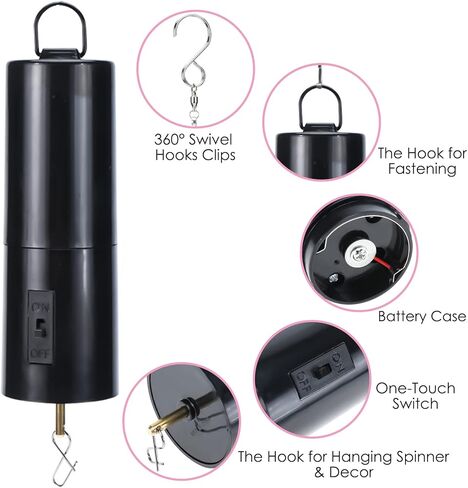 Yaegoo 6 حزمة محرك دوار الرياح، محرك دوار للرياح مع خطافات دوارة معلقة، محرك دوار صغير للعرض المعلق لدوار الرياح وأجراس الرياح in Kuwait