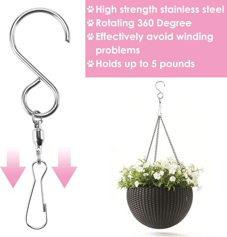 Yaegoo 6 حزمة محرك دوار الرياح، محرك دوار للرياح مع خطافات دوارة معلقة، محرك دوار صغير للعرض المعلق لدوار الرياح وأجراس الرياح in Kuwait