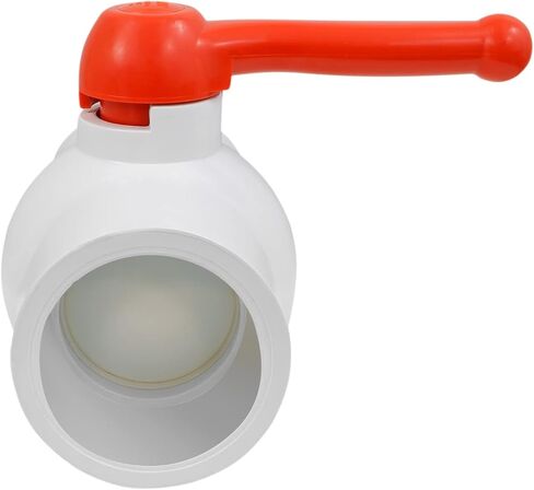 Midline Valve PVC Ball Valve Red T-Handle Water Shut-Off 1 in. Solvent Connections White Plastic (482T100) in Saudi Arabia