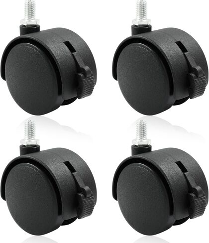 Moicstiy 4 Pack 2 Inch Caster Wheel Replacement Office Chair Caster Wheel Universal Standard Size Furniture Wheel Without Locking Braking Threaded Screw for Computer Gaming Chair Sofa in Kuwait