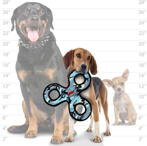 TUFFY - World's Tuffest Soft Dog Toy - Junior 3 Way Tug - Squeakers - Multiple Layers. Made Durable, Strong & Tough. Interactive Play (Tug,Toss & Fetch). Machine Washable & Floats (Blue 2 Pack) in Saudi Arabia