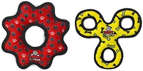 TUFFY - World's Tuffest Soft Dog Toy - Junior 3 Way Tug - Squeakers - Multiple Layers. Made Durable, Strong & Tough. Interactive Play (Tug,Toss & Fetch). Machine Washable & Floats (Blue 2 Pack) in Saudi Arabia