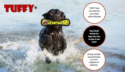 TUFFY - World's Tuffest Soft Dog Toy - Junior 3 Way Tug - Squeakers - Multiple Layers. Made Durable, Strong & Tough. Interactive Play (Tug,Toss & Fetch). Machine Washable & Floats (Blue 2 Pack) in Saudi Arabia