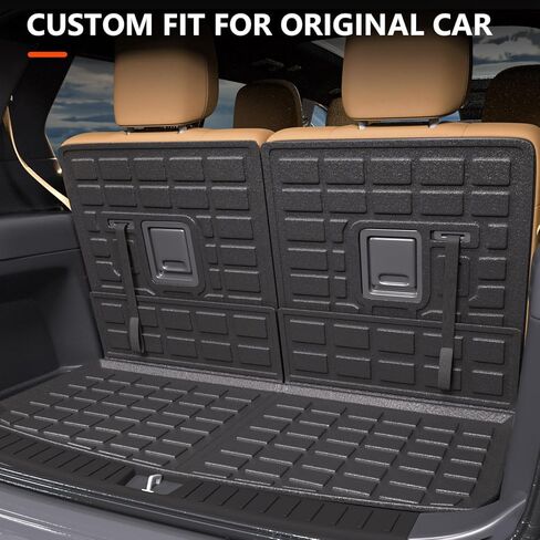 powoq Trunk Mat Compatible with 2021-2024 Jeep Grand Cherokee L&Overland Backrest Mat Replacement for Grand Cherokee L 2021-2024 Accessories(Fit Grand Cherokee L, Rear Trunk Mat+Rear Backrest Mat) in Kuwait