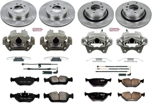 Power Stop KCOE873 Autospecialty بنقرة واحدة على طقم فرامل بديلة OE مع الفرجار in Saudi Arabia