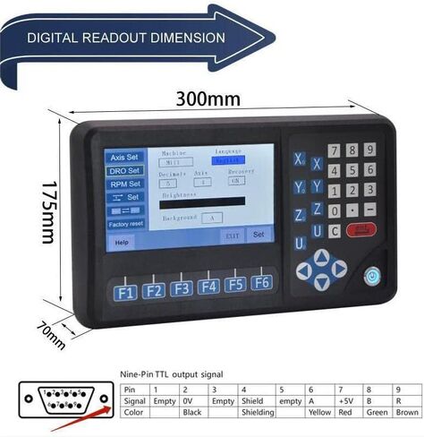 4 محاور للقراءة الرقمية DRO شاشة LCD RPM متعددة الوظائف للمقياس الخطي المغناطيسي الروتاري التشفير مخرطة الطحن آلة حفر الحفر (4 محاور مع RPM) in Kuwait
