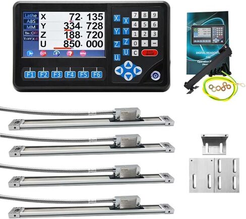 4 محاور للقراءة الرقمية DRO شاشة LCD RPM متعددة الوظائف للمقياس الخطي المغناطيسي الروتاري التشفير مخرطة الطحن آلة حفر الحفر (4 محاور مع RPM) in Kuwait