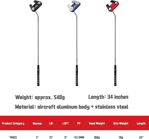 PGM Golf Standing Putter, Aircraft-Grade Aluminum, Ultra-Low Center of Gravity, High Tolerance Putter in Saudi Arabia