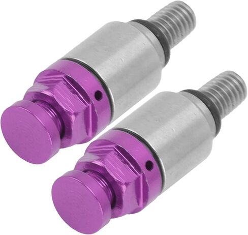 Keenso 2 قطعة M5x0.8 صمام تخفيف نزيف الشوكة المقاوم للصدأ من سبائك الألومنيوم استبدال نزيف الهواء لـ CRF150R CR125R CR250R CRF250R (أرجواني) أدوات الصمام أدوات الصمام in Kuwait