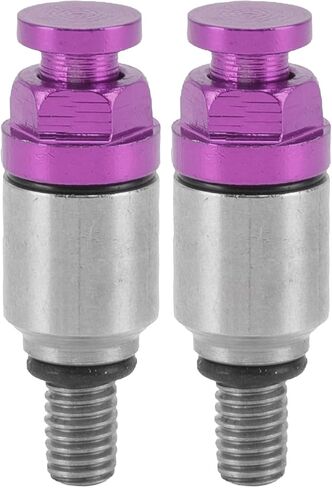 Keenso 2 قطعة M5x0.8 صمام تخفيف نزيف الشوكة المقاوم للصدأ من سبائك الألومنيوم استبدال نزيف الهواء لـ CRF150R CR125R CR250R CRF250R (أرجواني) أدوات الصمام أدوات الصمام in Kuwait
