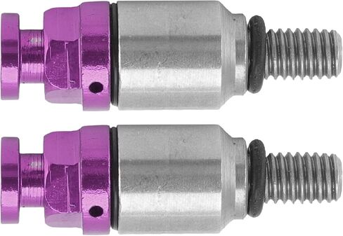 Keenso 2 قطعة M5x0.8 صمام تخفيف نزيف الشوكة المقاوم للصدأ من سبائك الألومنيوم استبدال نزيف الهواء لـ CRF150R CR125R CR250R CRF250R (أرجواني) أدوات الصمام أدوات الصمام in Kuwait