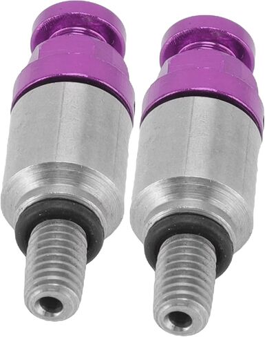 Keenso 2 قطعة M5x0.8 صمام تخفيف نزيف الشوكة المقاوم للصدأ من سبائك الألومنيوم استبدال نزيف الهواء لـ CRF150R CR125R CR250R CRF250R (أرجواني) أدوات الصمام أدوات الصمام in Kuwait