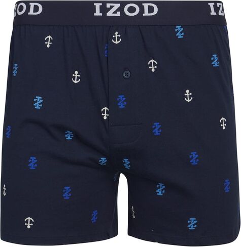 IZOD Men's Underwear - Classic Knit Boxers (8 Pack), Size XX-Large, BlueStripeHeather GreyPrint in Saudi Arabia