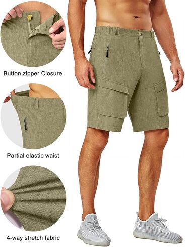 Little Donkey Andy Men's Stretch Quick Dry Cargo Shorts for Hiking, Camping, Travel in Kuwait