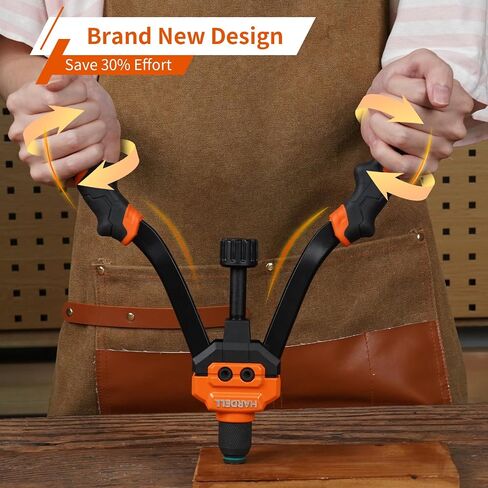HARDELL Rivet Nut Tool, 14" Rivnut Tool with 100 Pcs Rivet Nuts and 7 Metric & Inch Mandrels M6 M8 M10, 1/4-20, 5/16-18, 3/8-16, 10-24 and Rugged Carrying Case in Saudi Arabia