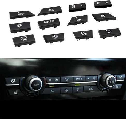 Yunnergo 12 Button Key Caps A/C Heater Control Panel Switch Kit Compatible with 5 6 7 Series F10 F01 F12 F07 GT F12 F13 F02 61319313923 931392 in Saudi Arabia