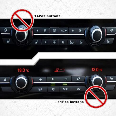 Yunnergo 12 Button Key Caps A/C Heater Control Panel Switch Kit Compatible with 5 6 7 Series F10 F01 F12 F07 GT F12 F13 F02 61319313923 931392 in Saudi Arabia